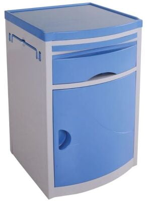Medical ABS Bedside Cabinet With Drawer And Cupboard