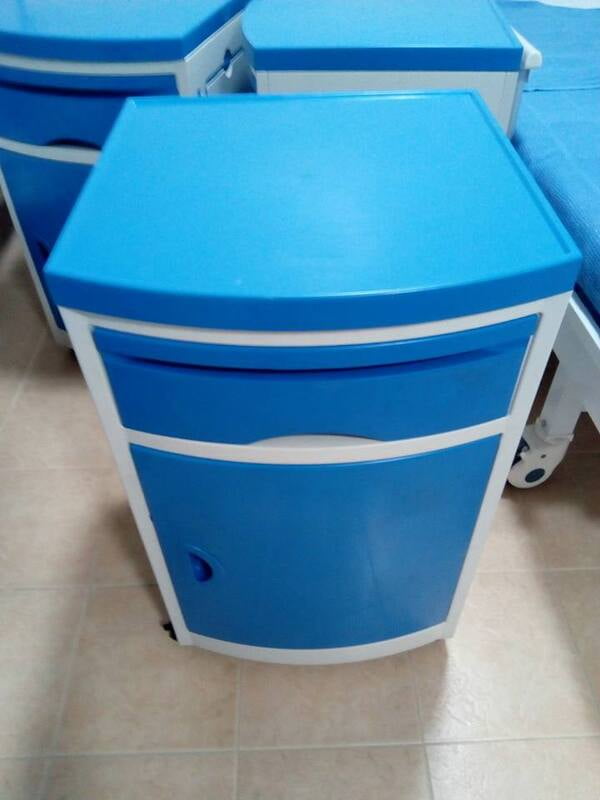Medical ABS Bedside Cabinet With Drawer And Cupboard