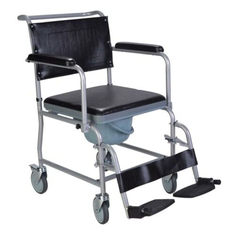 Commode Chair with Castors New Style