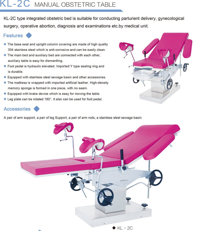 Delivery Bed Obstetric Hydraulic KL-2C Delivery Bed Obstetric Hydraulic KL-2C