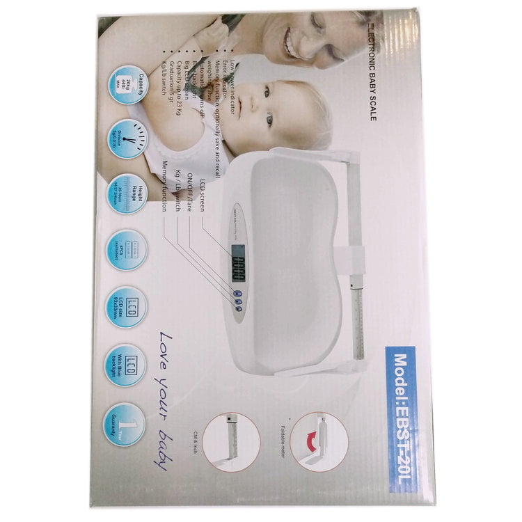 Infant Electronic Digital Weight Scale with Height Ruler EBST-20