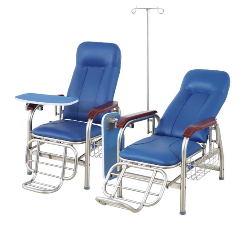 Multipurpose Transfusion/Phlebotomy/Infusion Chair with drip stand