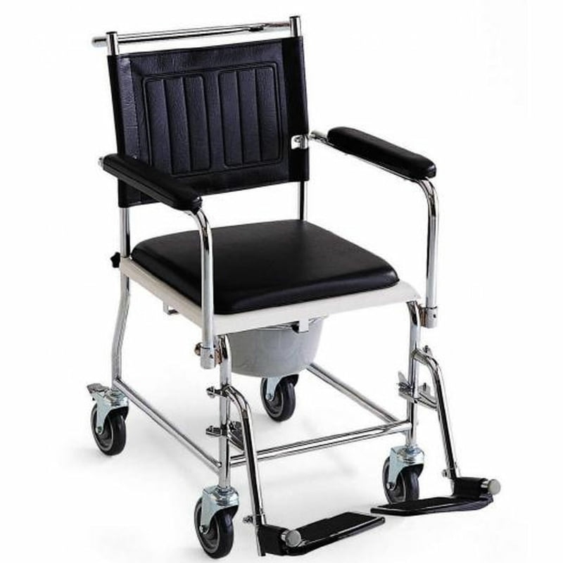 Commode Chair with Castors New Style