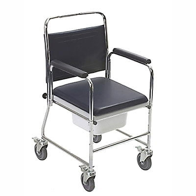 Commode Chair with Castors New Style