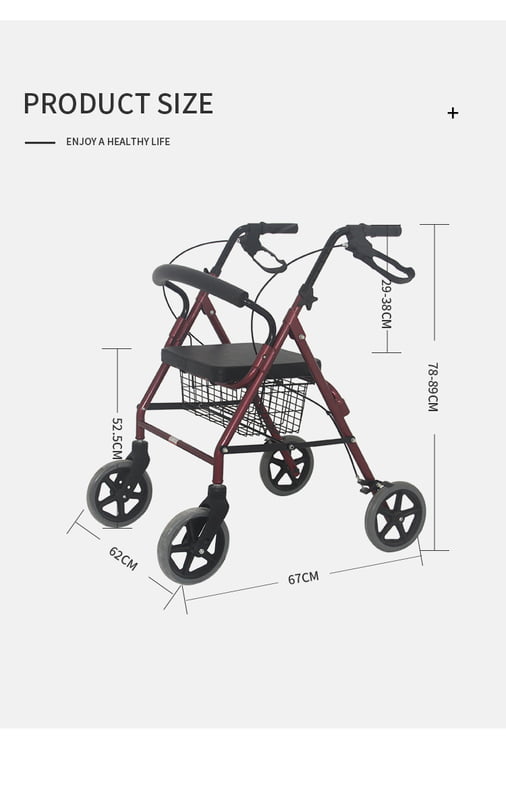 Orthopedic Rollator Walker with Seat